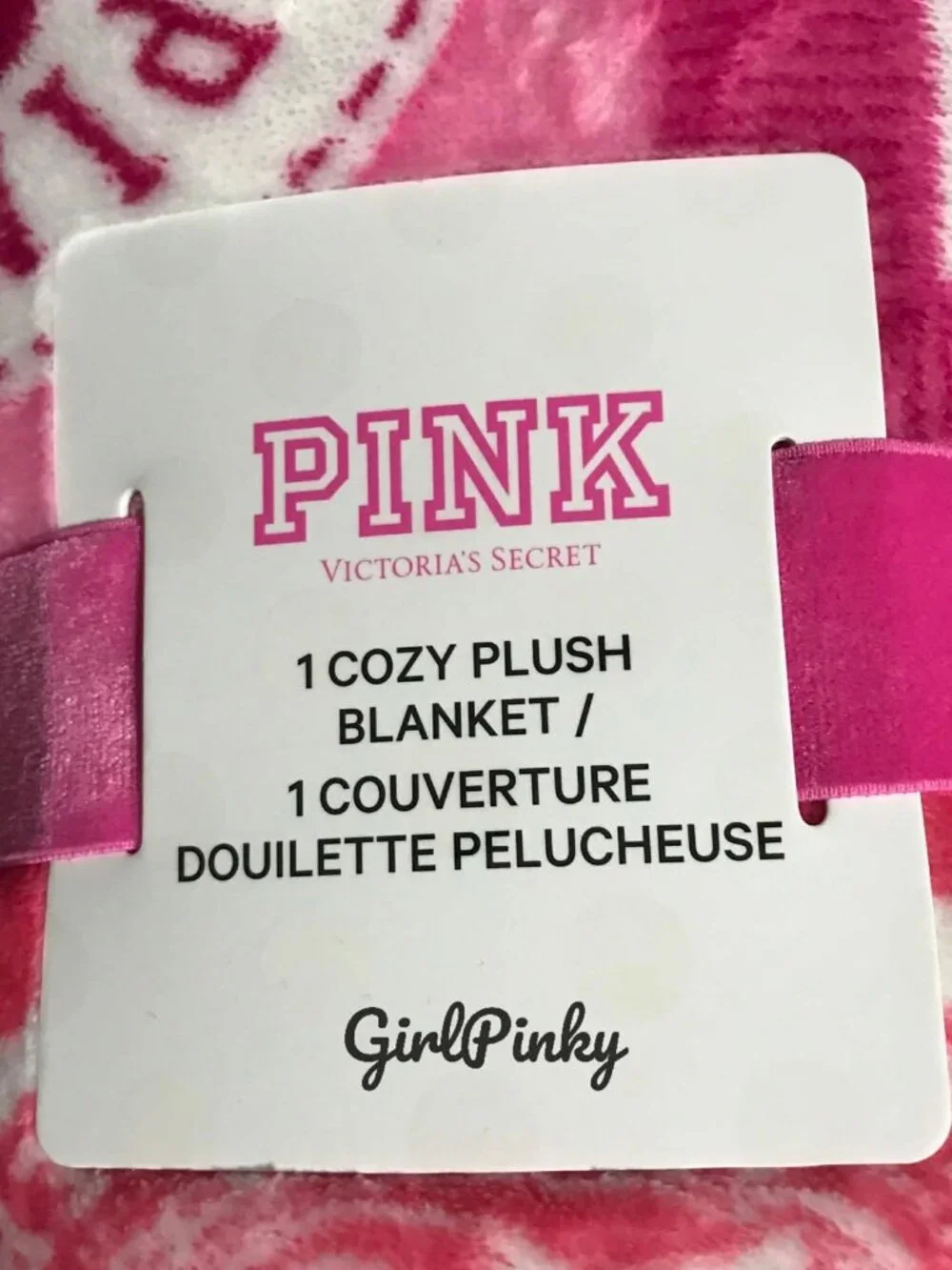VS PINK COLORBLOCK COZY PLUSH BLANKET PINK FRIDAY 2026 LIMITED EDITION